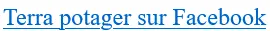 CSS is disabled, the text of the icon appears: Terra potager sur Facebook